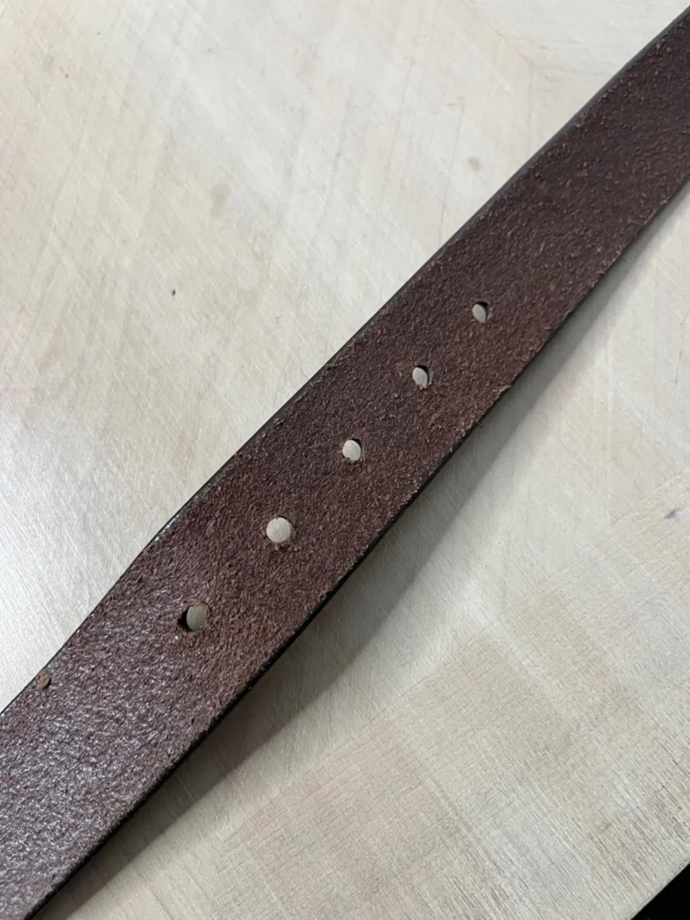 Express Women's Brown Italian Leather Belt with Brass Buckle Size @ - Picture 4 of 5